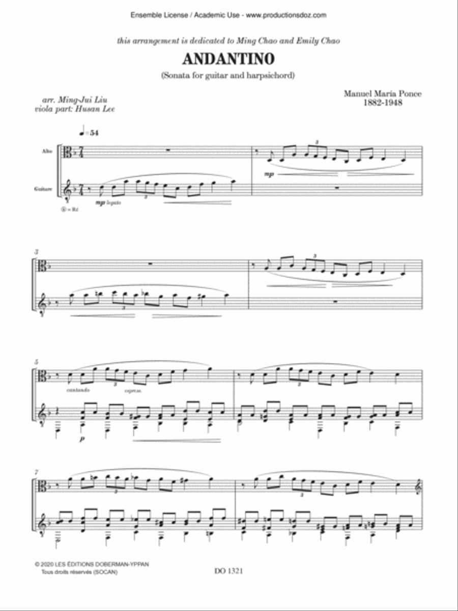 Andantino Viola scores gallery preview page 3