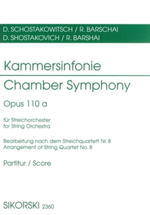 Book cover for Chamber Symphony (Kammersinfonie), Op. 110a