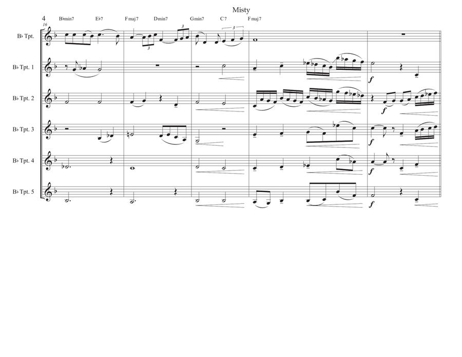 Misty Trumpet Solo scores gallery preview page 4