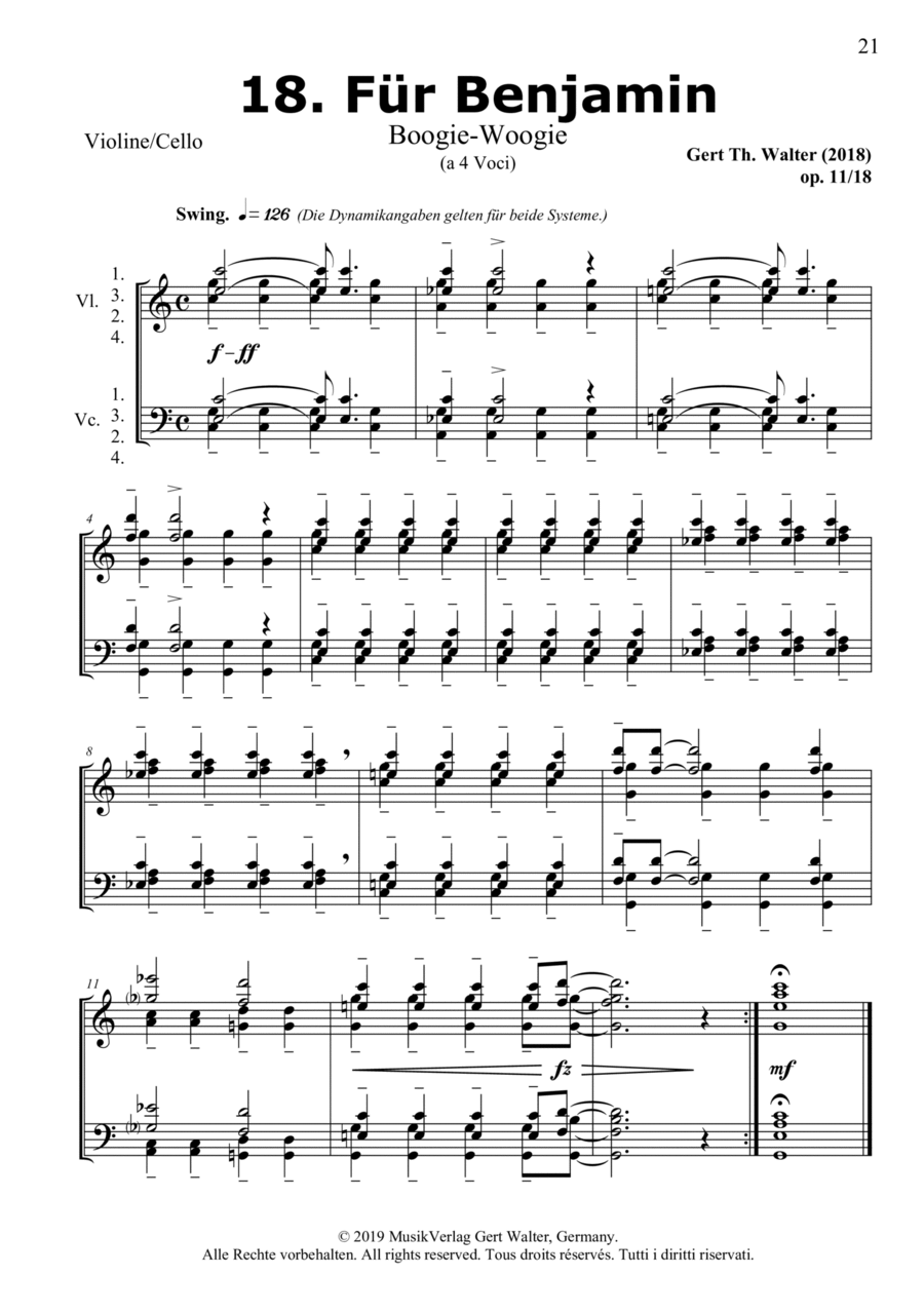 For Benjamin For Benjamin String Quartet scores gallery preview page 1