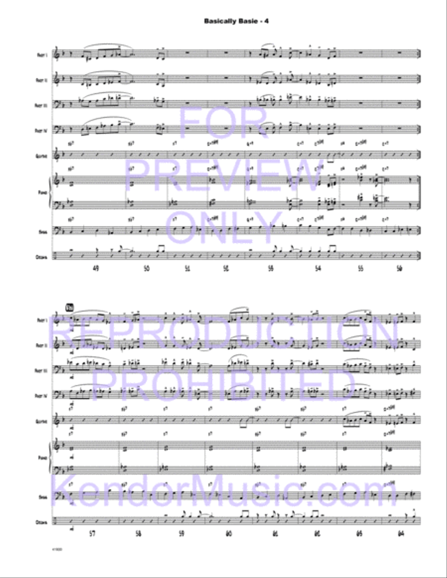 Basically Basie (Full Score) Jazz Ensemble scores gallery preview page 5