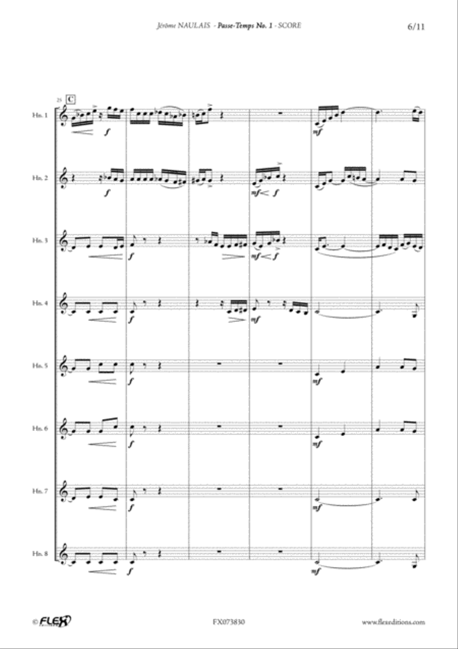 Passe-Temps No. 1 Chamber Music scores gallery preview page 6