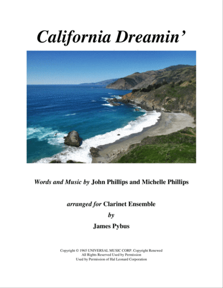 California Dreamin' Small Ensemble scores gallery preview page 1