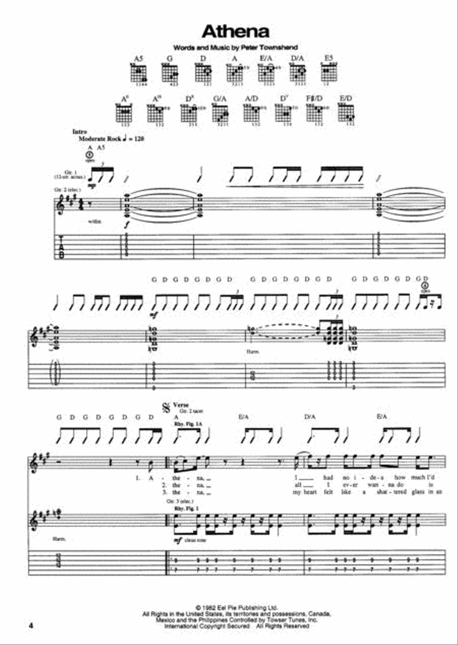 Best of The Who Electric Guitar scores gallery preview page 2
