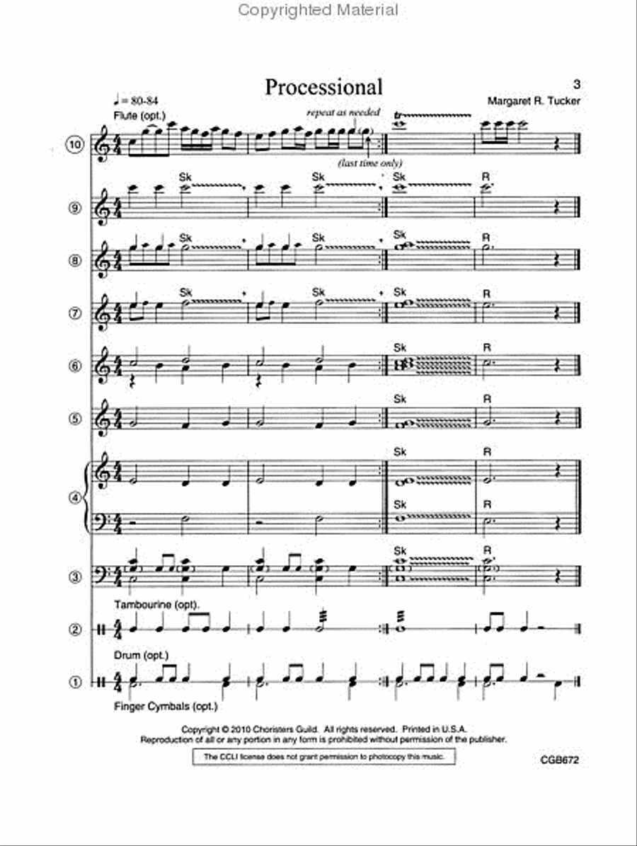 Processional and Joyful Dance (2-3 octaves) 3-Octaves scores gallery preview page 2