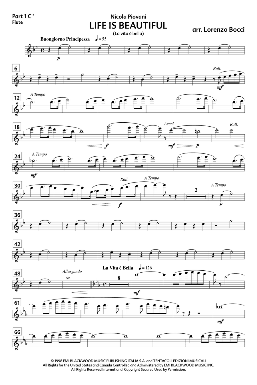 Life Is Beautiful (La Vita E Bella) Concert Band scores gallery preview page 6