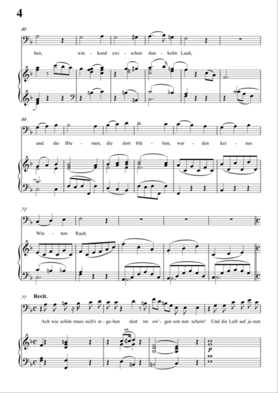 Schubert-Sehnsucht,D.52 in F for Vocal and Piano Voice scores gallery preview page 5