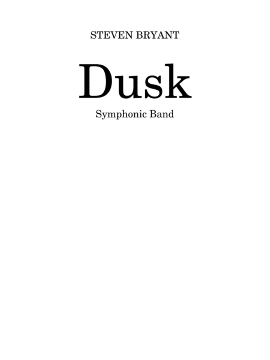 Dusk Concert Band scores gallery preview page 1
