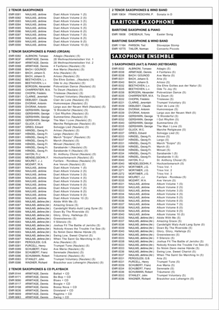 Play With Your Band Volume 2 Saxophone Ensemble scores gallery preview page 10