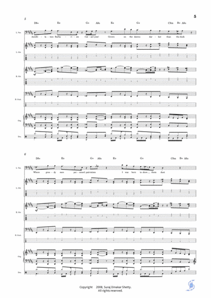 Burden Of Lives Full Score: Band & Parts