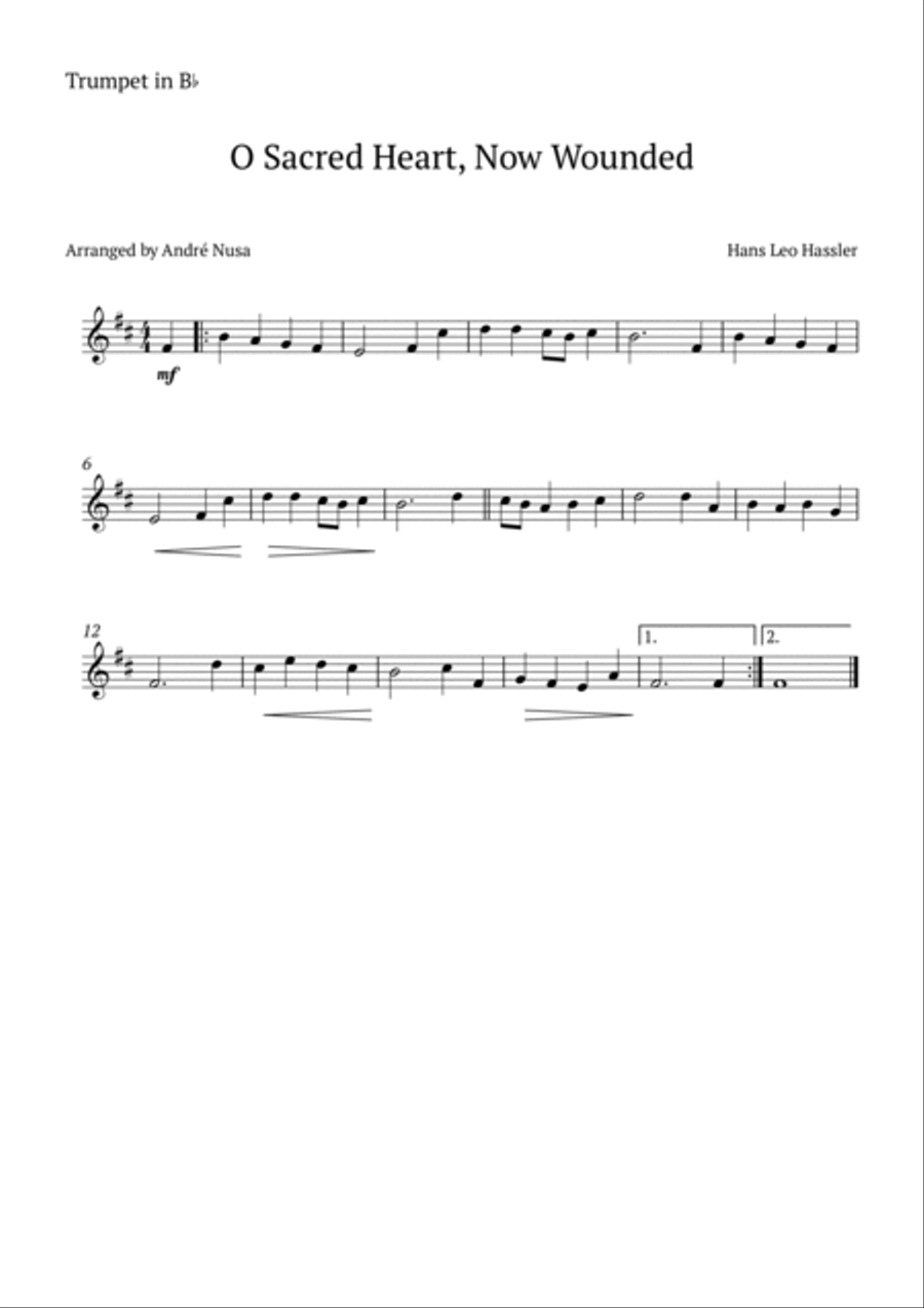 O Sacred Heart, Now Wounded Horn scores gallery preview page 3