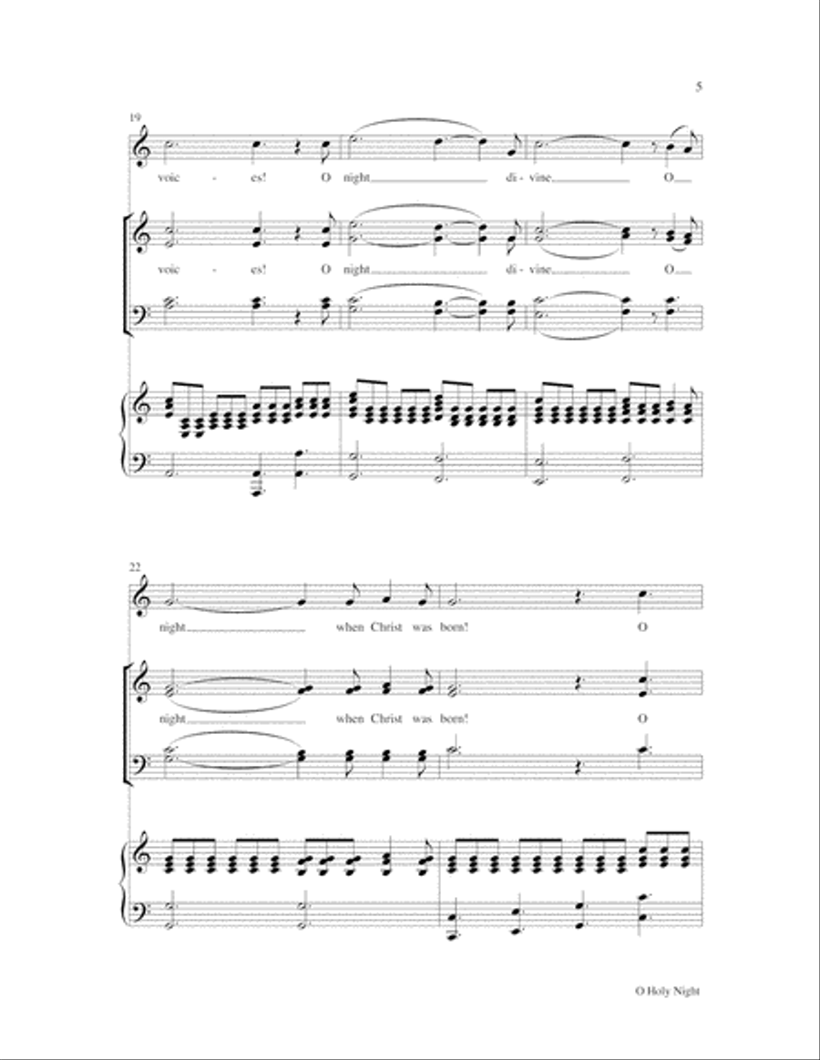 O Holy Night O Holy Night 4-Part scores gallery preview page 6