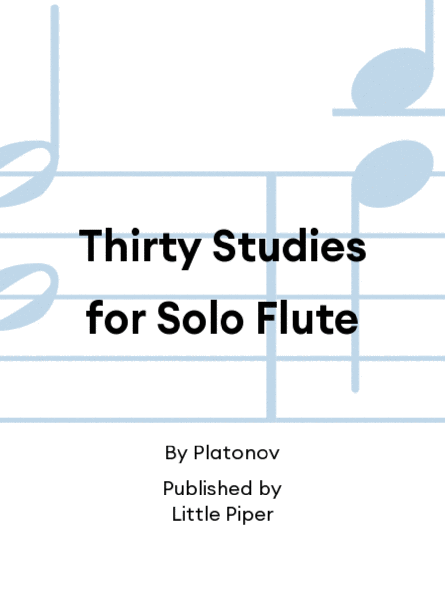 Thirty Studies for Solo Flute Flute Solo scores gallery preview page 1