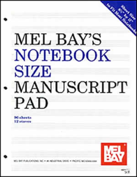 Notebook-Size Manuscript Pad 12-Stave