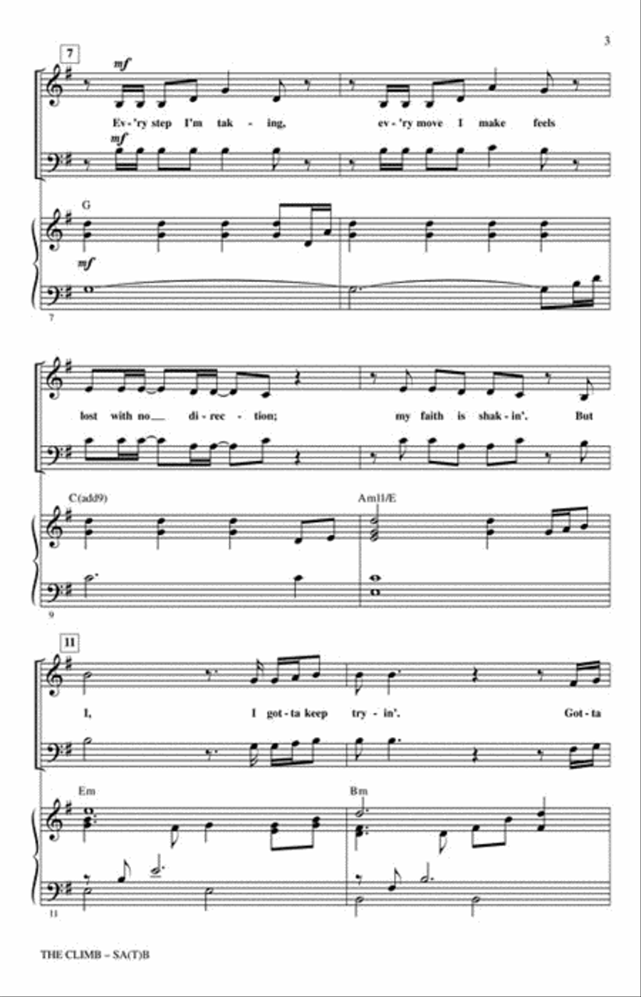 The Climb Choir scores gallery preview page 3