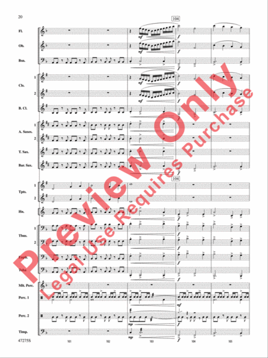 Power the Earth Concert Band scores gallery preview page 21