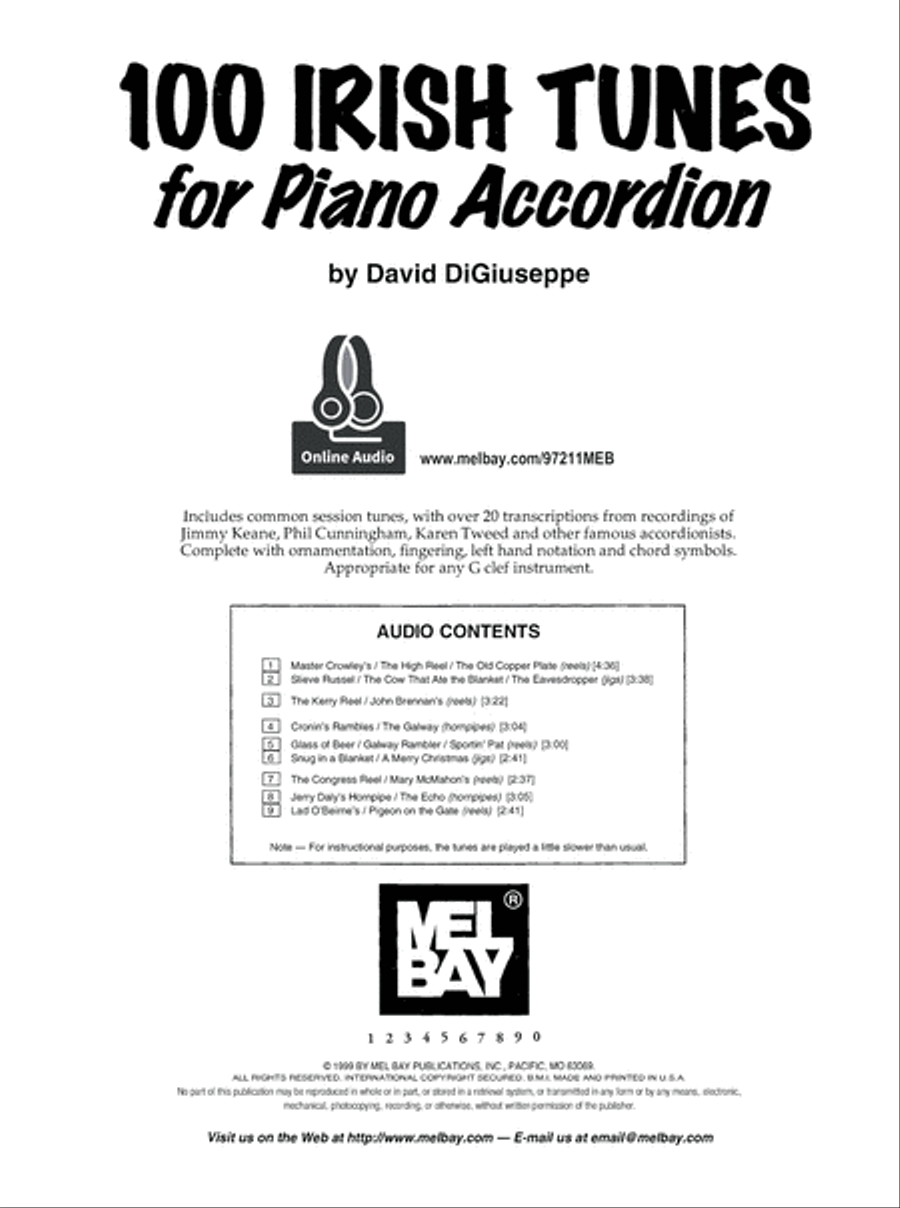 100 Irish Tunes for Piano Accordion Easy Piano scores gallery preview page 2