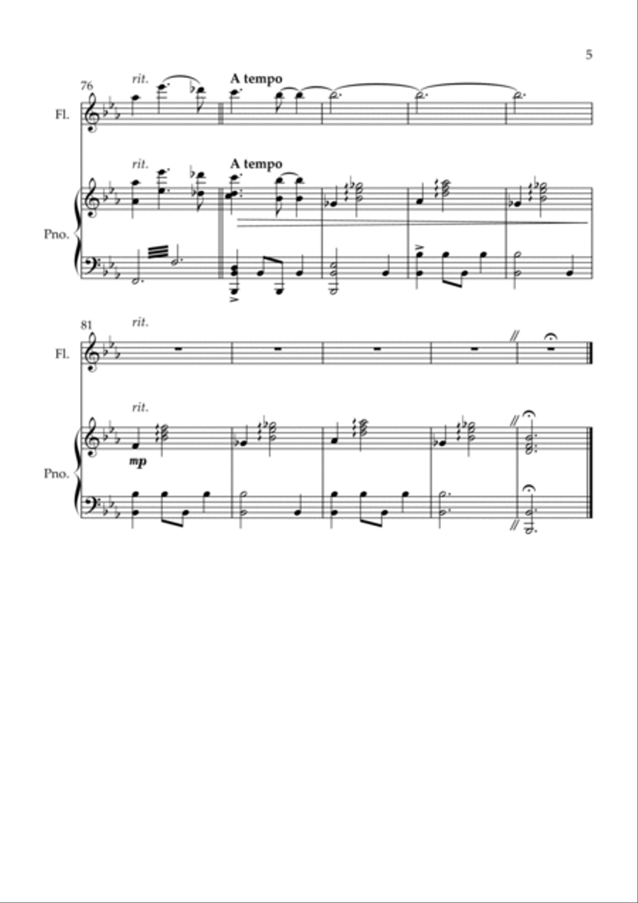 Isabella's Lullaby Flute Solo scores gallery preview page 5