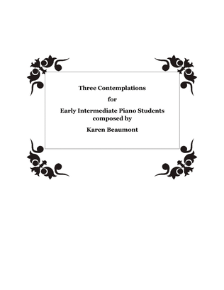 Three Contemplations for early intermediate piano students