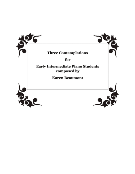 Three Contemplations for early intermediate piano students image number null