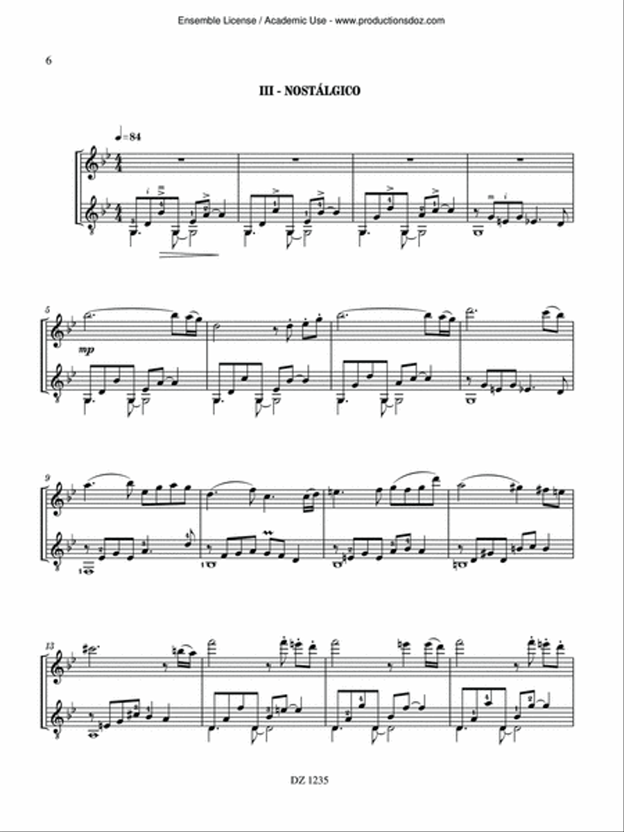 Cinq microtangos Flute scores gallery preview page 6