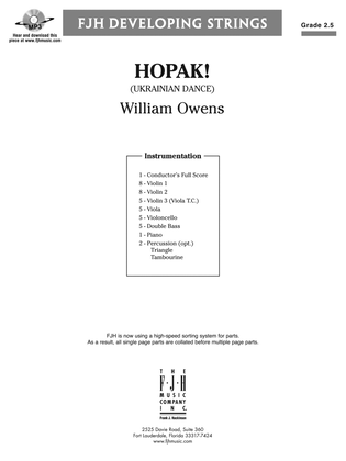 Book cover for Hopak!: Score