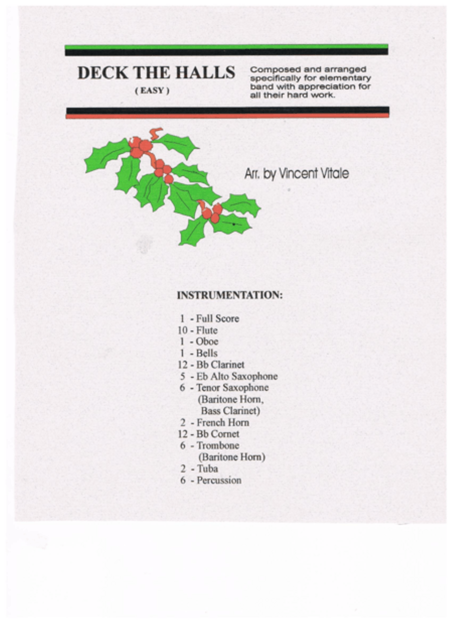 DECK THE HALLS Concert Band scores gallery preview page 1