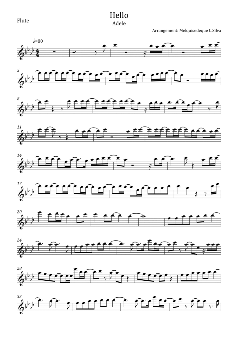 Hello Flute Solo scores gallery preview page 1