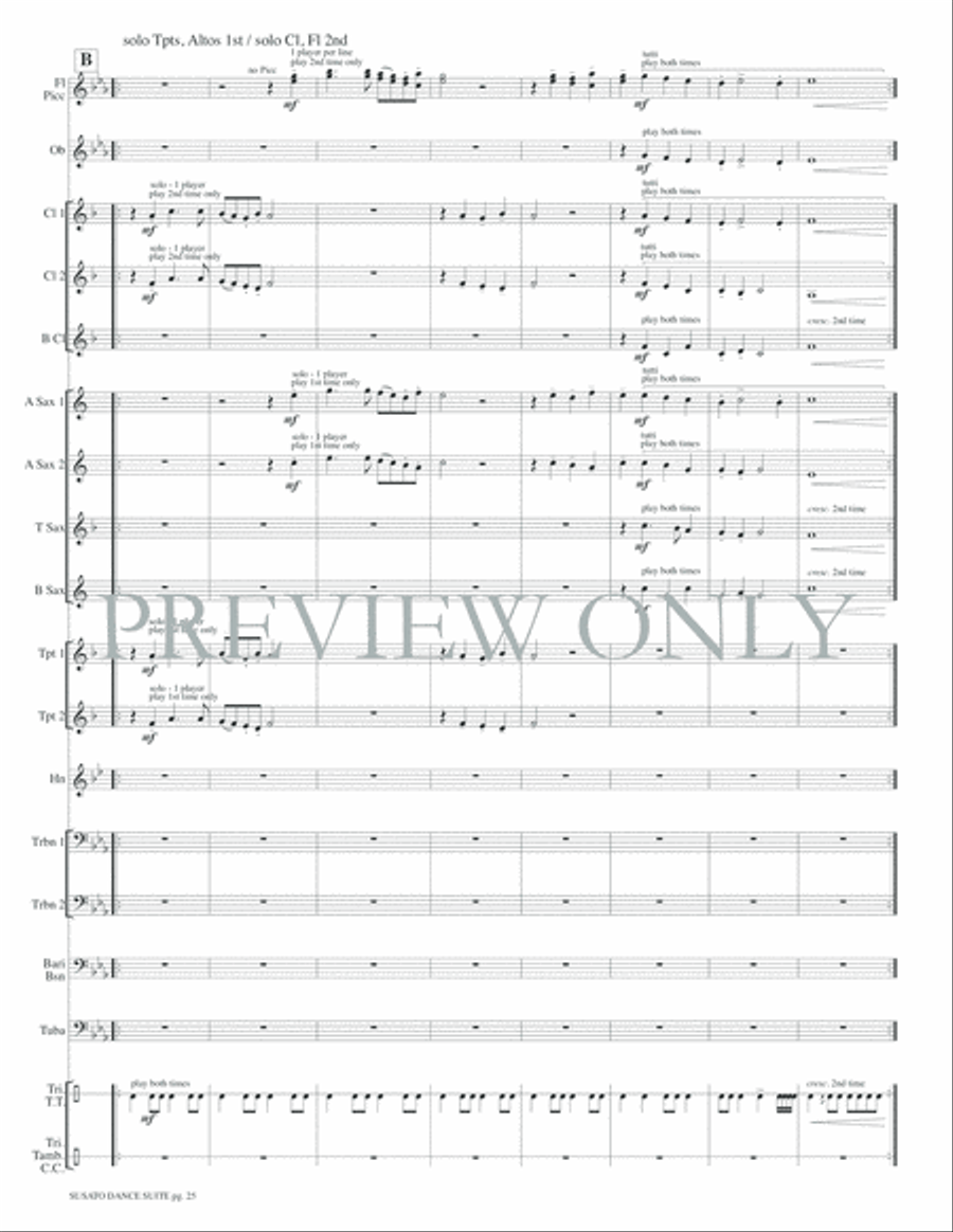 Susato Dance Suite (from Danserye) Concert Band scores gallery preview page 28