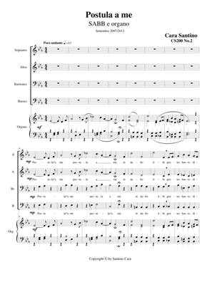 Postula a me - Motet for Choir SABrB and organ