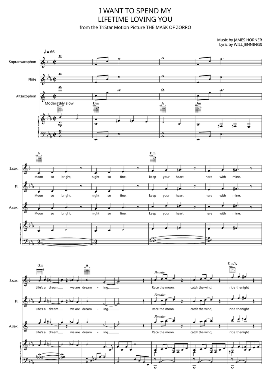 I Want To Spend My Lifetime Loving You Voice scores gallery preview page 1