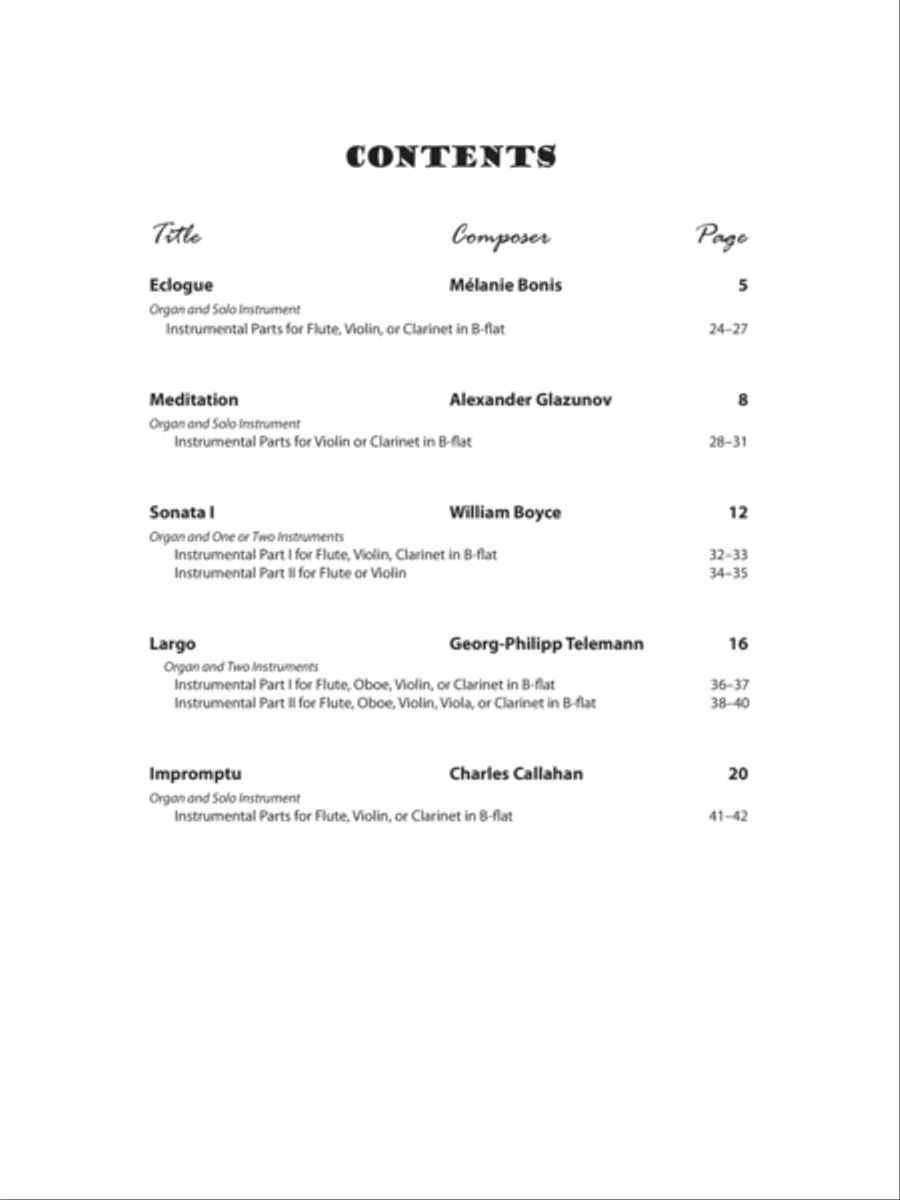 Organ Plus! Five Pieces for Organ + 1 or 2 Instruments, Volume 3 Organ scores gallery preview page 2