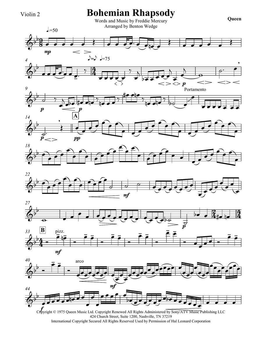 Bohemian Rhapsody Bohemian Rhapsody String Quartet scores gallery preview page 4