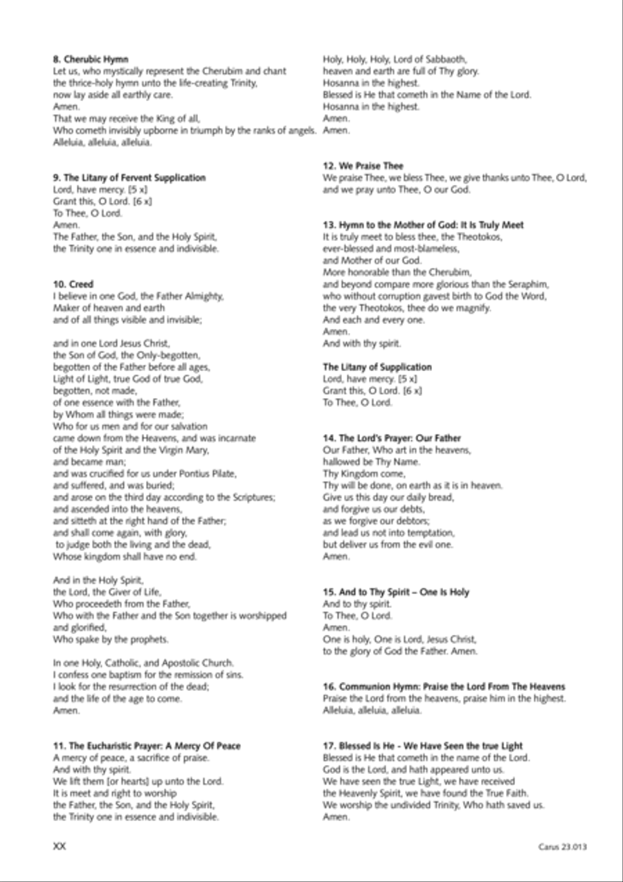 Liturgy of St. John Chrysostom op. 31 for mixed choir a cappella (Chrysostomos-Liturgie op. 31 fur Chor a cappella mit singbarem deutschem Text)