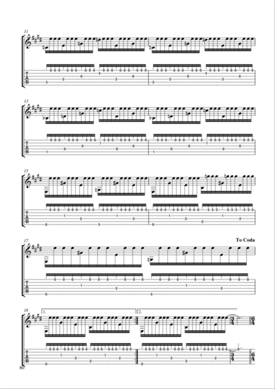 In and Out of Day Out and Into Night Classical Guitar scores gallery preview page 2