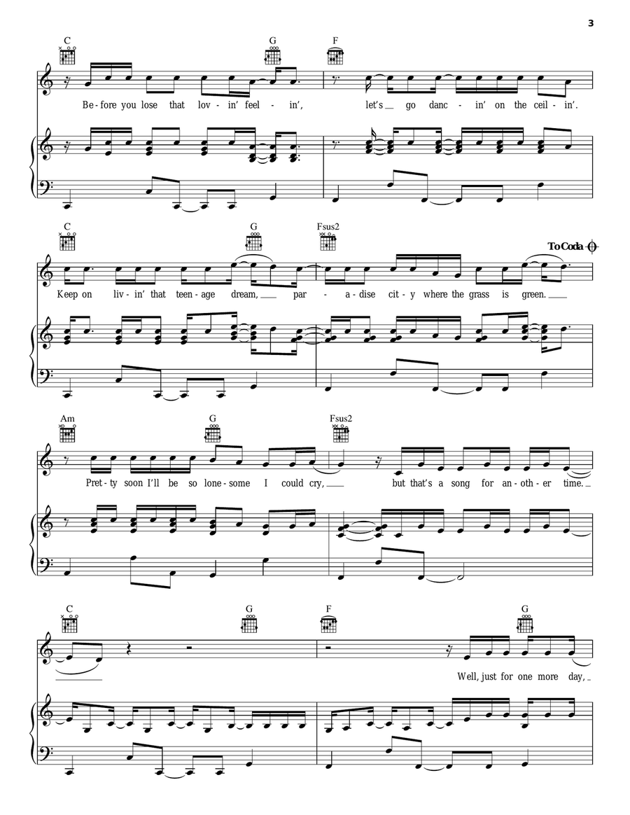 Song For Another Time Piano, Vocal, Guitar scores gallery preview page 3