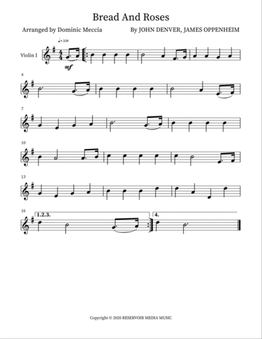 Bread And Roses Bread And Roses Small Ensemble scores gallery preview page 3
