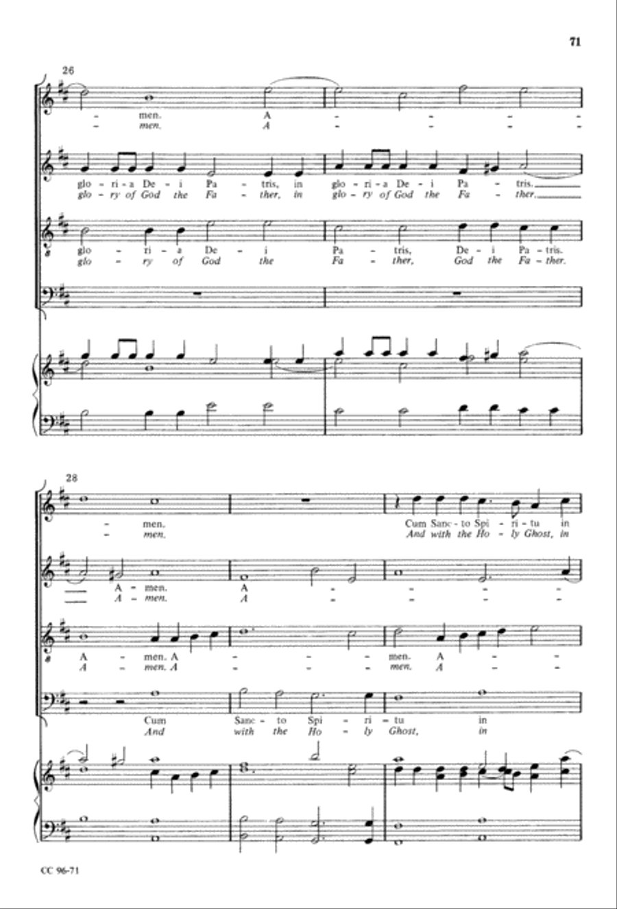 Gloria 4-Part scores gallery preview page 72
