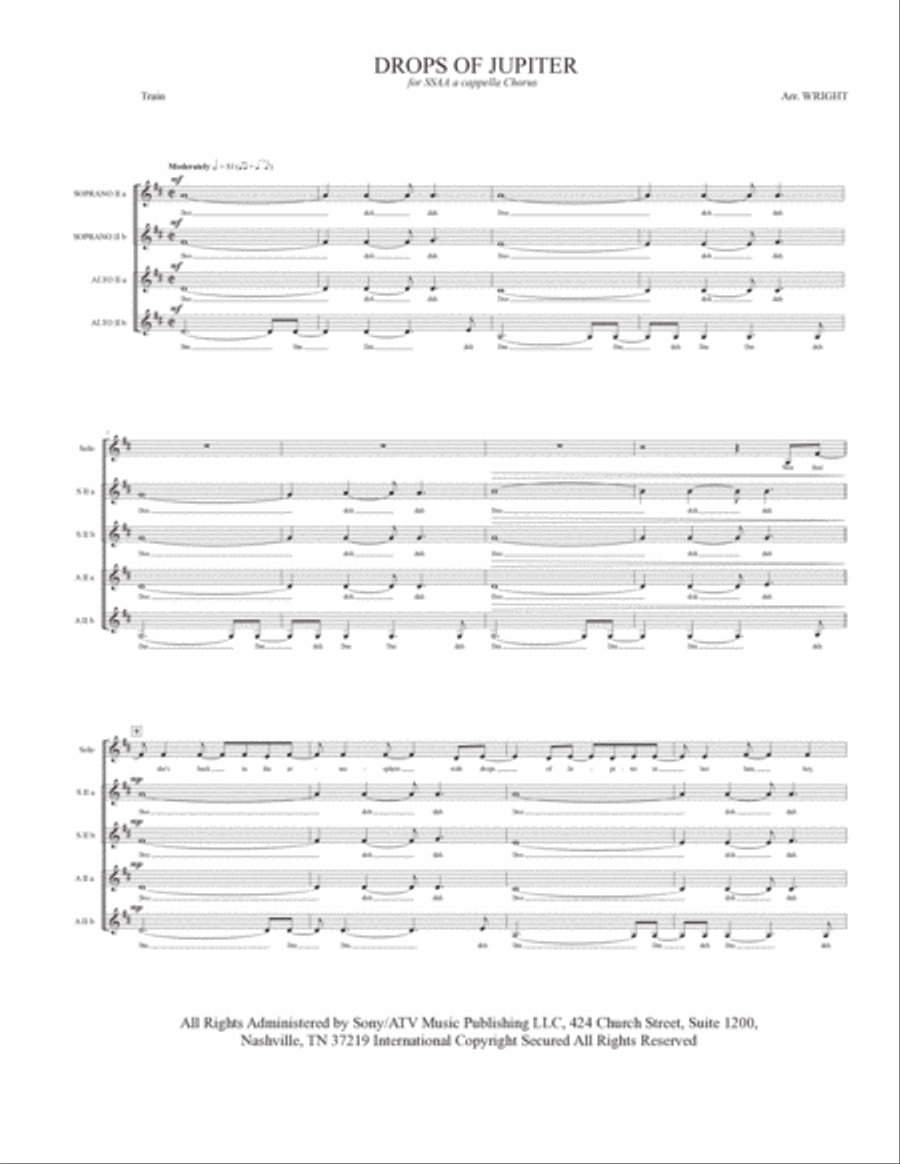 Drops Of Jupiter (tell Me) SSA scores gallery preview page 2