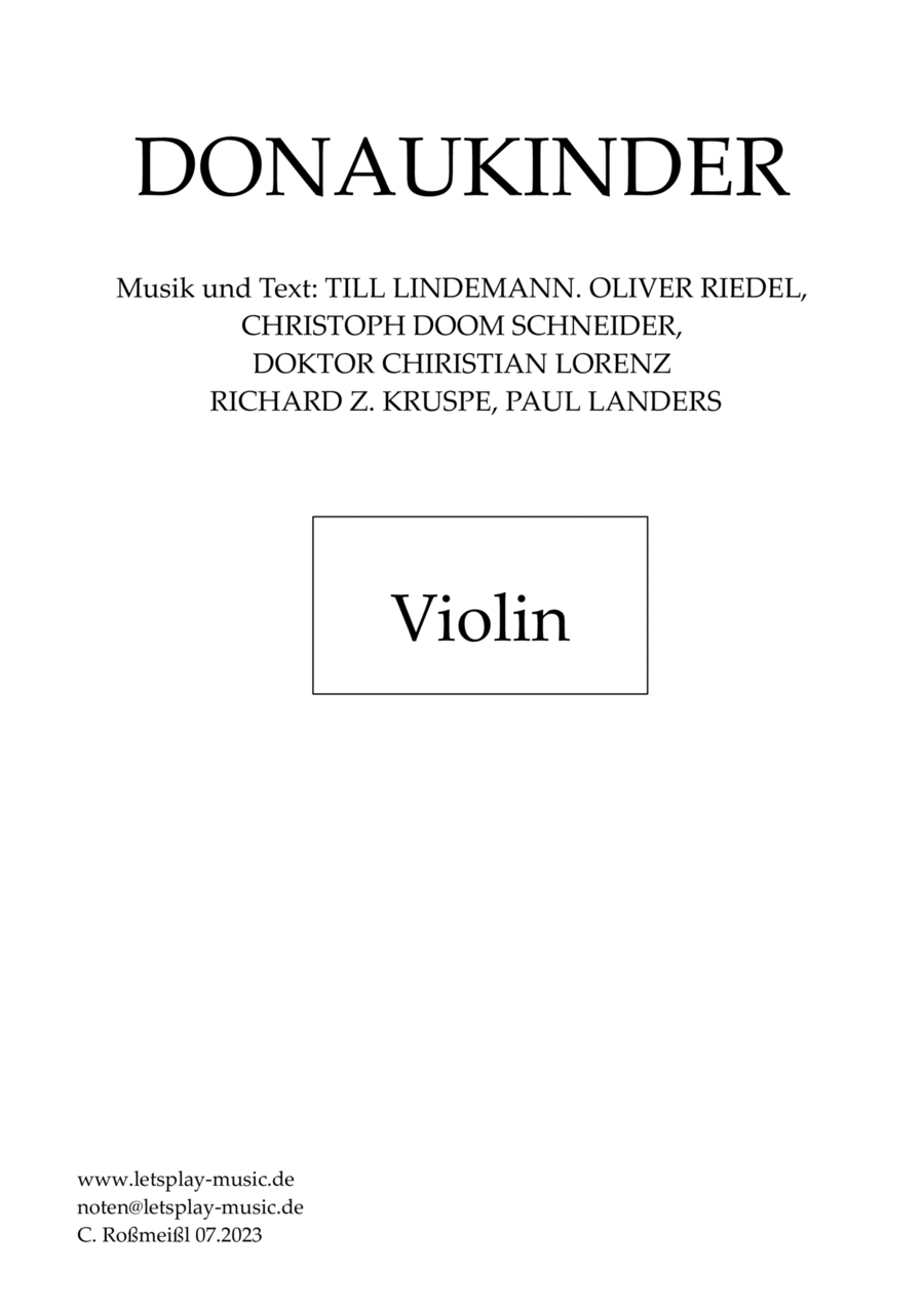 Donaukinder Donaukinder Violin Solo scores gallery preview page 1