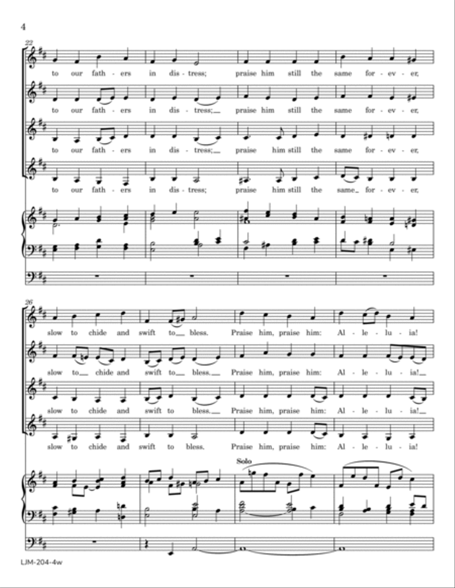 Praise, My Soul, the King of Heaven SSAA scores gallery preview page 4