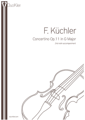 Book cover for Küchler - Concertino Op. 11, 2nd violin accompaniment
