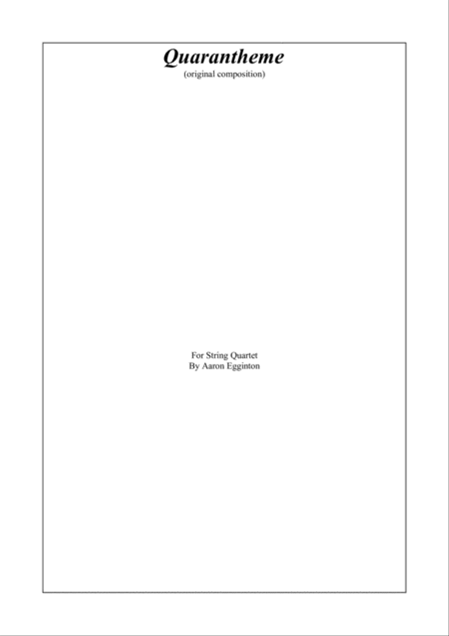 Quarantheme String Quartet scores gallery preview page 1