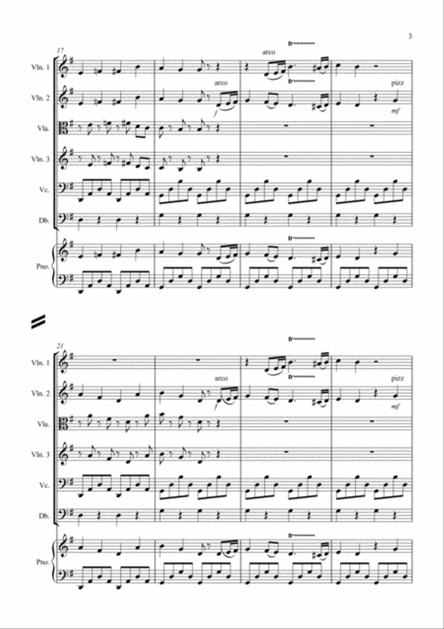 Chinese Dance (Fantasia from Nutcracker) for String Orchestra String Orchestra scores gallery preview page 3