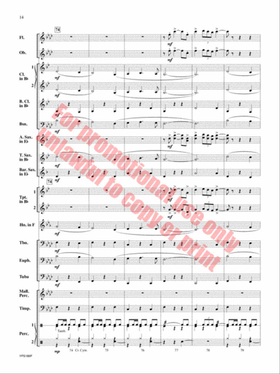 Renaissance Canzona Concert Band scores gallery preview page 15