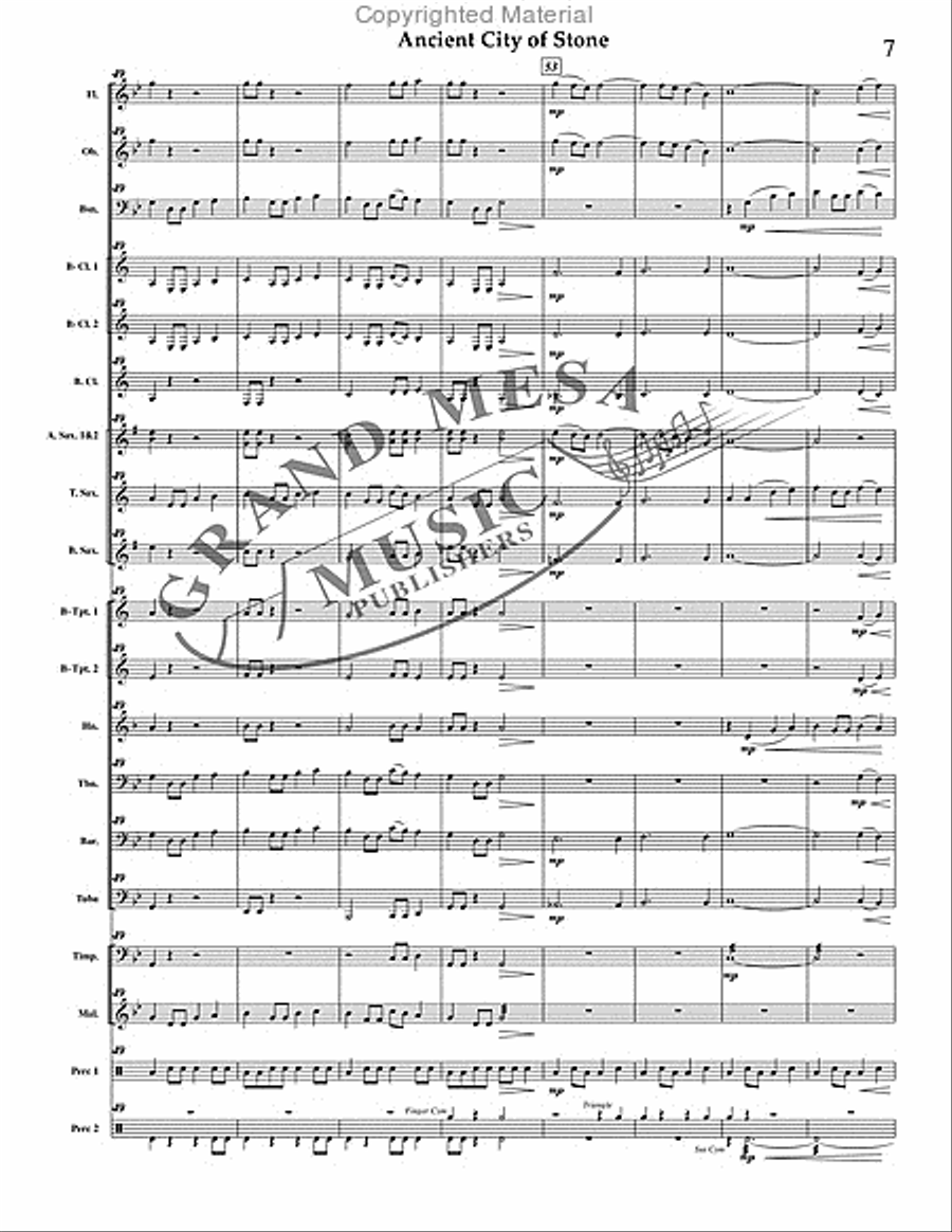 Ancient City of Stone Concert Band scores gallery preview page 8