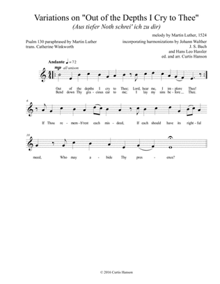 Out of the Depths I Cry to Thee (SATB)