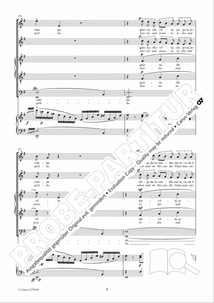 Fuoco di gioa! SATTB scores gallery preview page 5