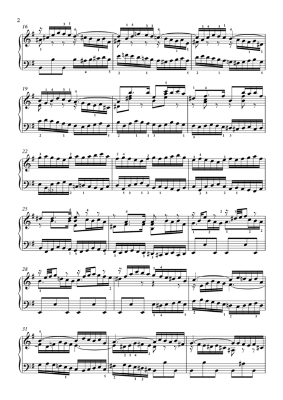 Bach-English Suite No.5 in E minor, BWV 810 (Piano) Piano Solo scores gallery preview page 3