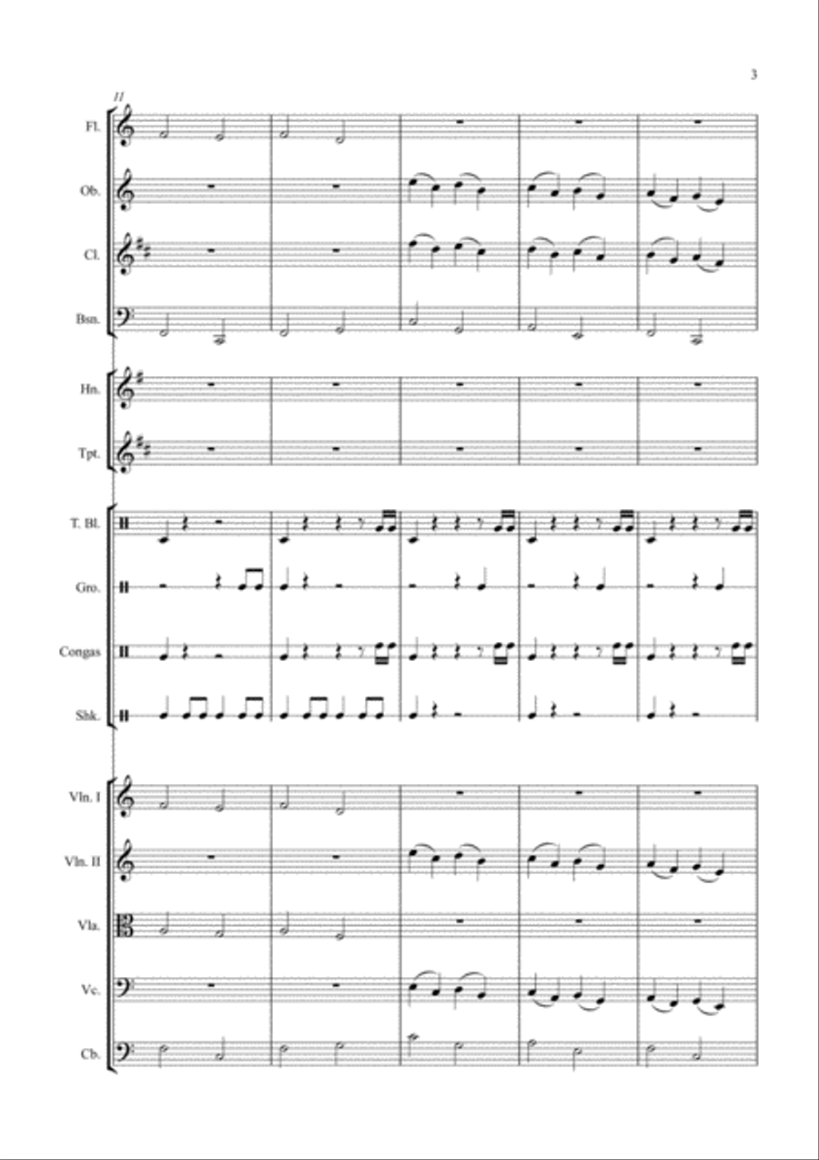 Pachelbel's Cannon - for Youth Orchestra - score plus all parts included Full Orchestra scores gallery preview page 3